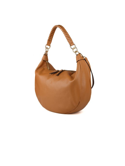 Giulia Monti Schultertasche Hellbraun - Image 2