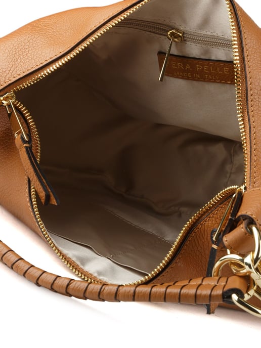 Giulia Monti Schultertasche Hellbraun - Image 4