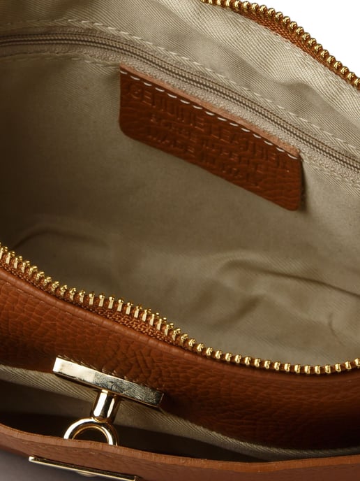 Giulia Monti Schultertasche Goldbraun - Image 4