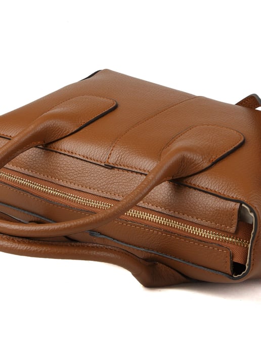 Giulia Monti Schultertasche Walnussbraun - Image 4