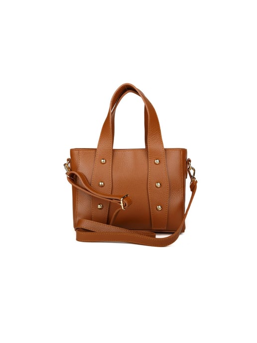 Giulia Monti Schultertasche Golden Brown - Image 3