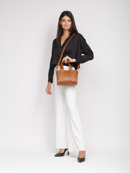 Giulia Monti Schultertasche Golden Brown - Image 5