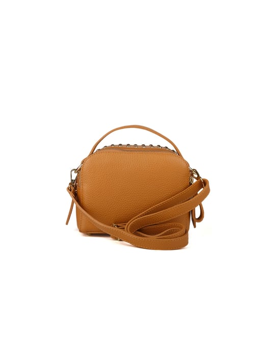 Giulia Monti Schultertasche Hellbraun - Image 3