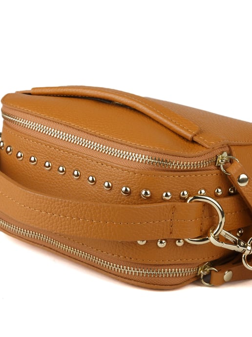 Giulia Monti Schultertasche Hellbraun - Image 4