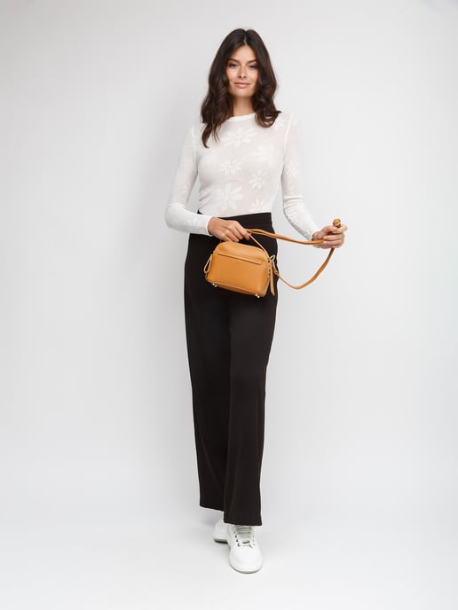 Giulia Monti Schultertasche Hellbraun - Image 5