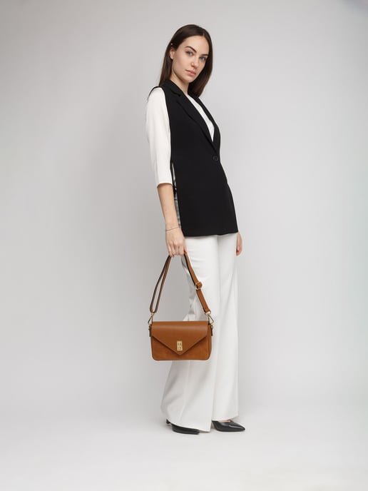 Giulia Monti Schultertasche Goldbraun - Image 5