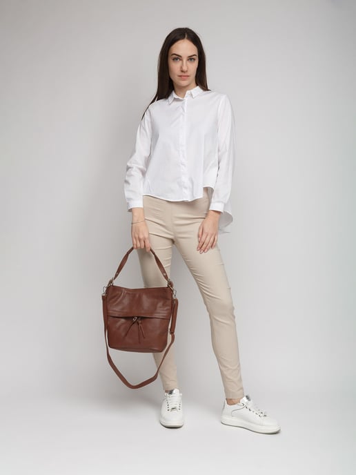 Giulia Monti Schultertasche Walnussbraun - Image 5