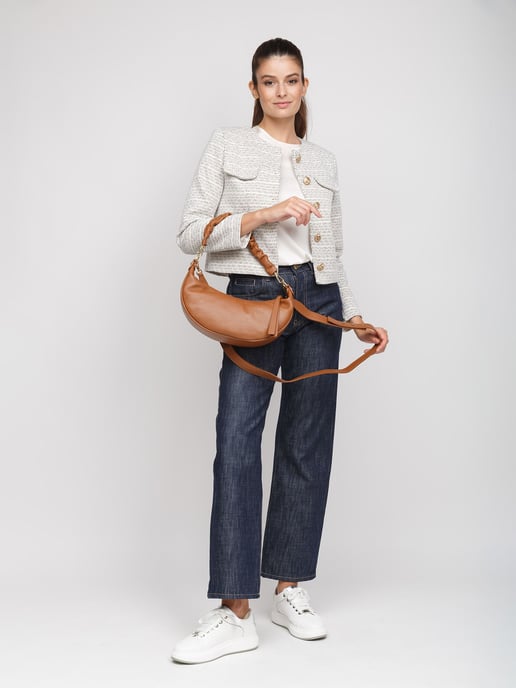 Giulia Monti Schultertasche Goldbraun - Image 5