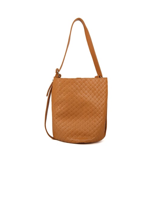 Giulia Monti Schultertasche Hellbraun - Image 3