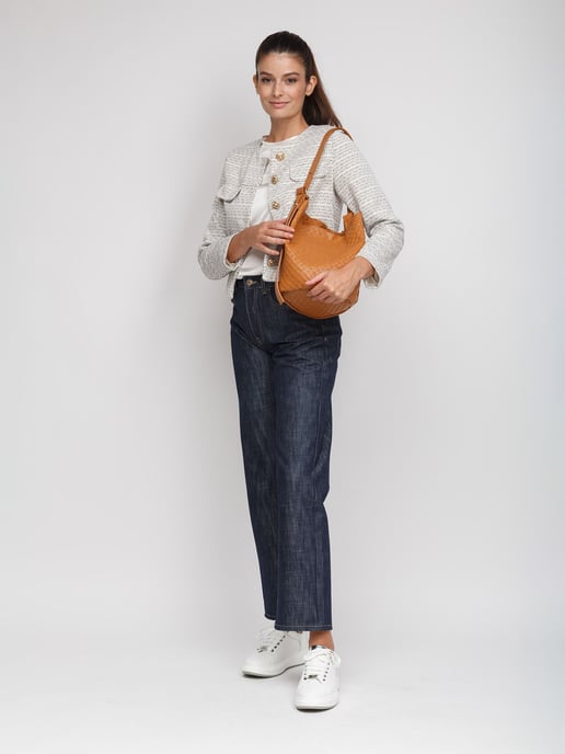 Giulia Monti Schultertasche Hellbraun - Image 5