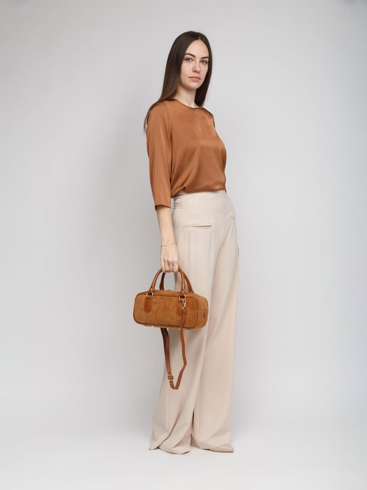 Giulia Monti Schultertasche Goldenbraun - Image 5