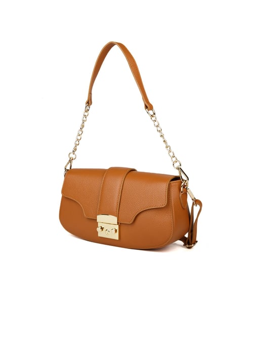 Giulia Monti Schultertasche Goldbraun - Image 2