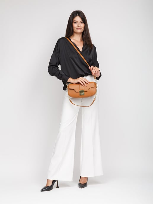 Giulia Monti Schultertasche Goldbraun - Image 5