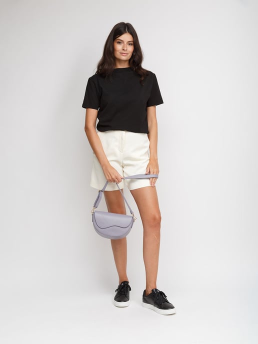 Giulia Monti Schultertasche Lavendel - Image 5