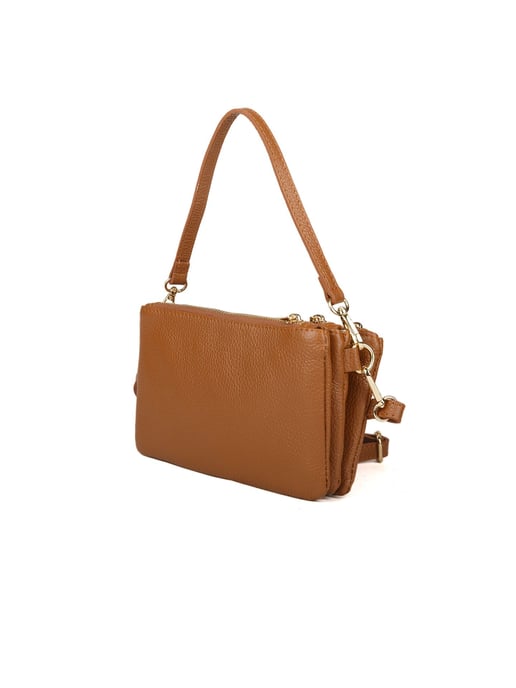 Giulia Monti Schultertasche Goldbraun - Image 2