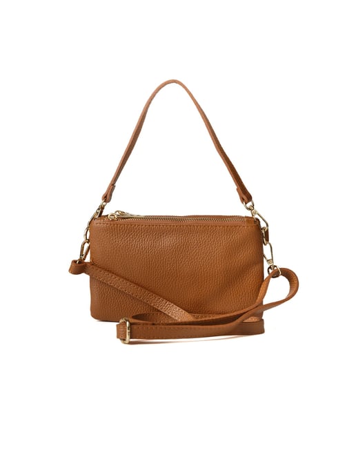 Giulia Monti Schultertasche Goldbraun - Image 3