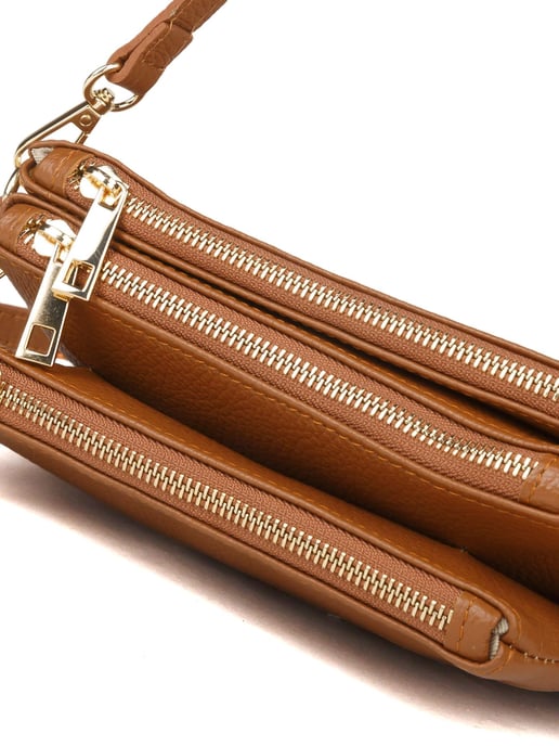 Giulia Monti Schultertasche Goldbraun - Image 4