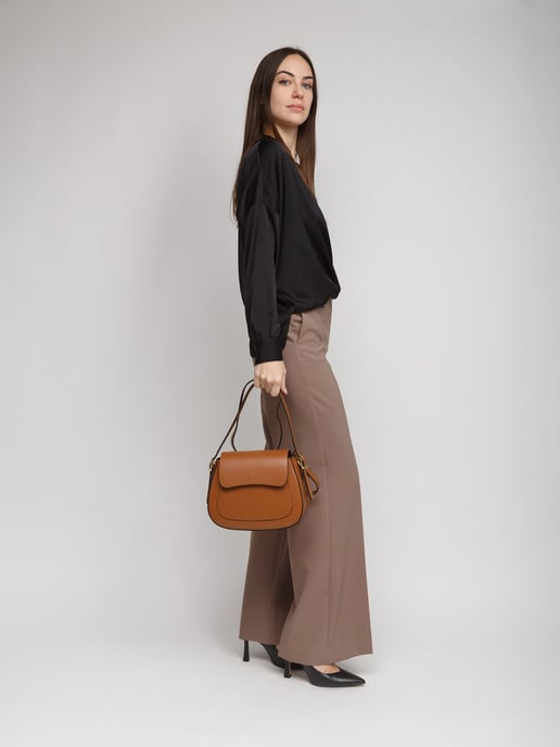 Giulia Monti Schultertasche Goldbraun - Image 5