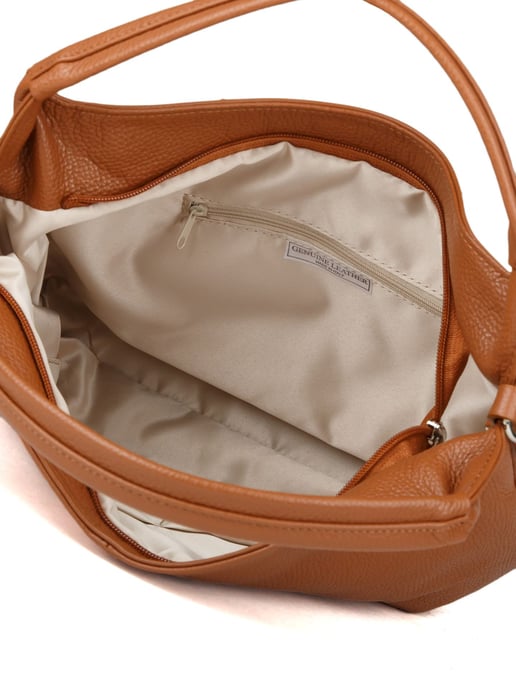 Giulia Monti Schultertasche Golden Brown - Image 4
