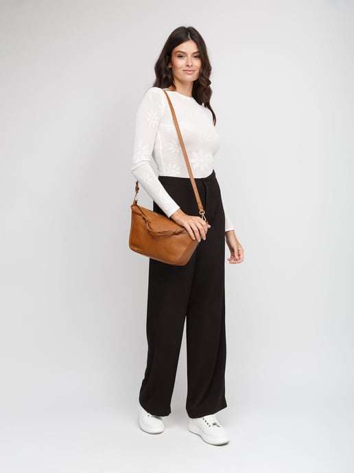 Giulia Monti Schultertasche Goldbraun - Image 5