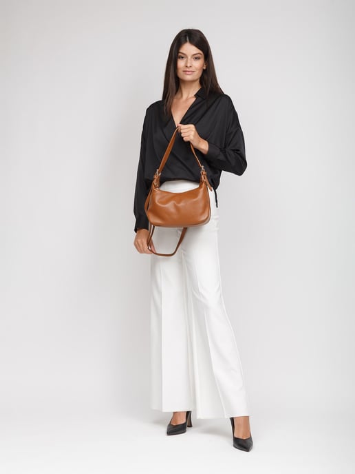 Giulia Monti Schultertasche Goldbraun - Image 5