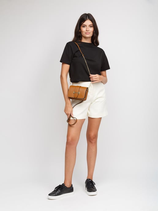 Giulia Monti Schultertasche/Taillentasche Sattelfarben - Image 5