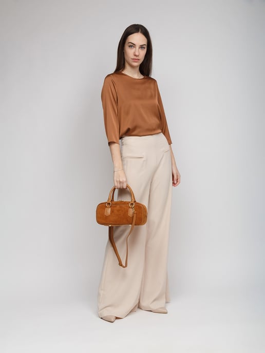 Giulia Monti Schultertasche Hellbraun - Image 5