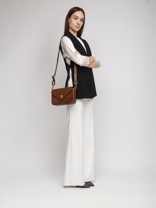 Giulia Monti Schultertasche Walnussbraun - Image 5