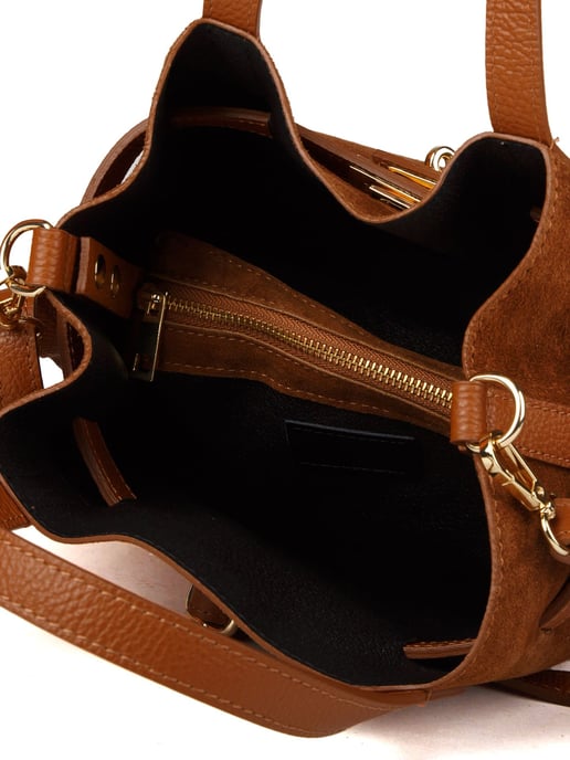 Giulia Monti Schultertasche Goldbraun - Image 4