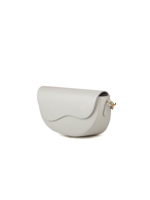 Giulia Monti Schultertasche Hellgrau - Image 2