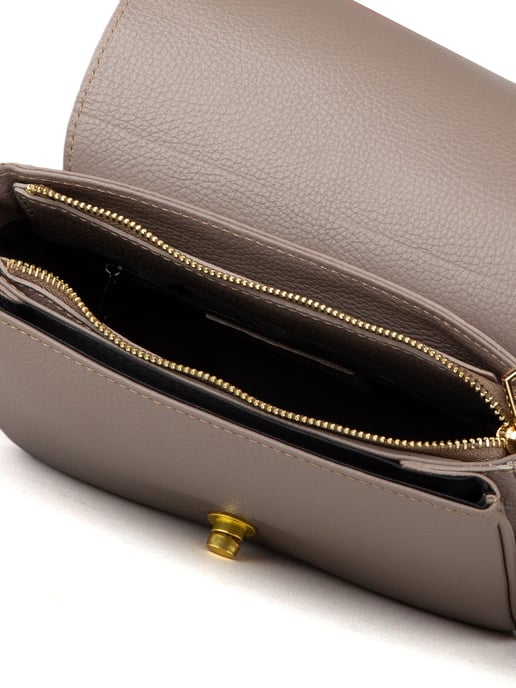 Giulia Monti Schultertasche Grau Beige - Image 4