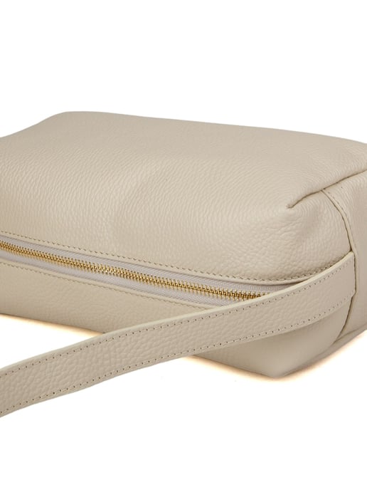 Giulia Monti Schultertasche Grau Beige - Image 4