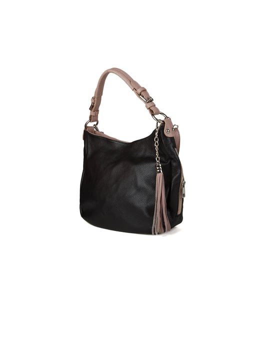 Giulia Monti Schultertasche Schwarz Nude - Image 2