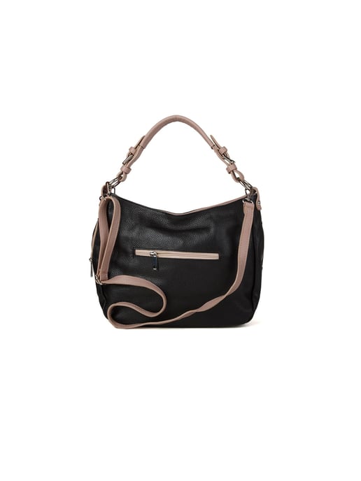 Giulia Monti Schultertasche Schwarz Nude - Image 3