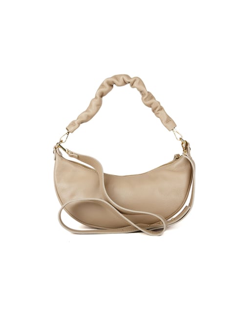 Giulia Monti Schultertasche Grau Beige - Image 3