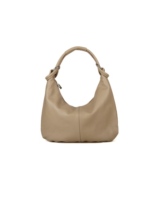 Giulia Monti Schultertasche Grau Beige - Image 1