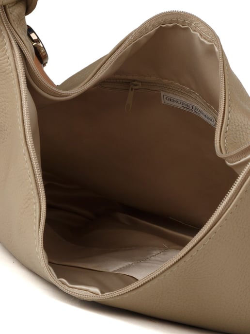 Giulia Monti Schultertasche Grau Beige - Image 4