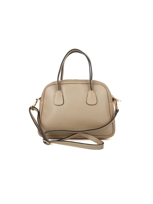Giulia Monti Schultertasche Grau Beige - Image 3