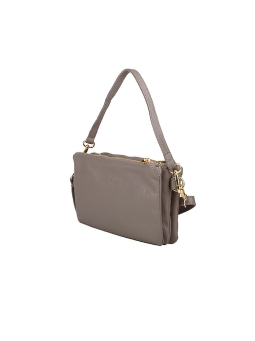 Giulia Monti Umhängetasche Grau Beige - Image 2