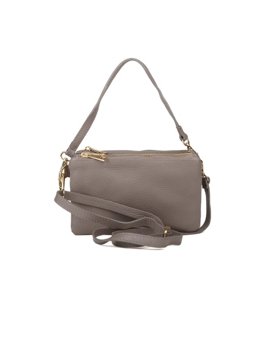 Giulia Monti Umhängetasche Grau Beige - Image 3