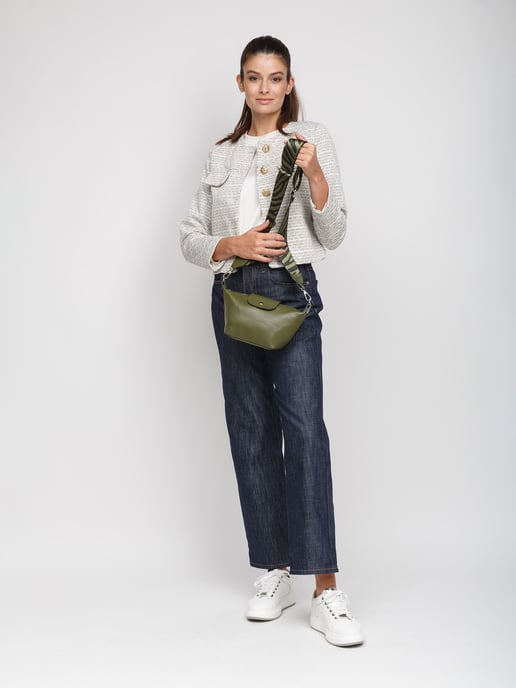 Giulia Monti Schultertasche Militärgrün - Image 5