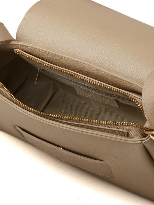 Giulia Monti Umhängetasche Grau Beige - Image 4