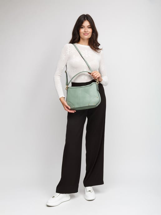 Giulia Monti Schultertasche in Blassgrün - Image 5