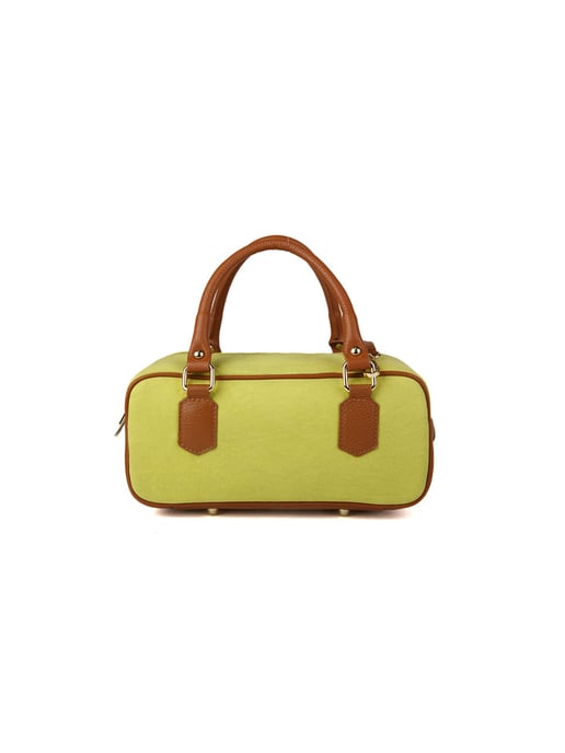 Giulia Monti Schultertasche Grasgrün Goldbraun - Image 1