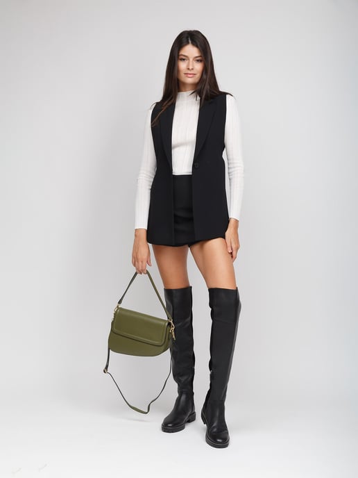 Giulia Monti Schultertasche - Grün - Image 5