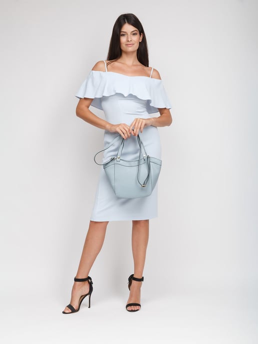 Giulia Monti Schultertasche Himmelblau - Image 5