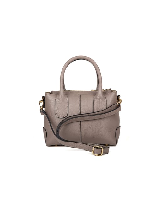 Giulia Monti Schultertasche Grau Beige - Image 3