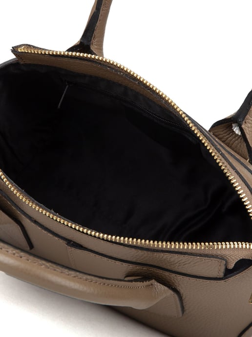 Giulia Monti Schultertasche Grau Beige - Image 4