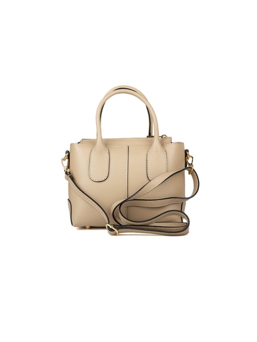 Giulia Monti Schultertasche Grau Beige - Image 3