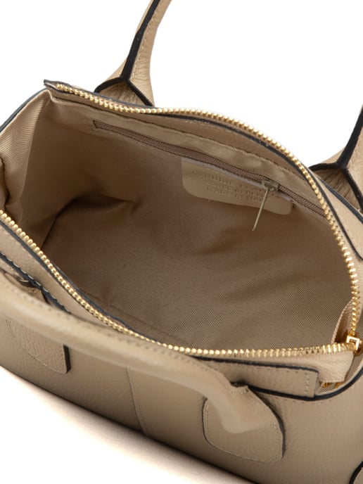 Giulia Monti Schultertasche Grau Beige - Image 4